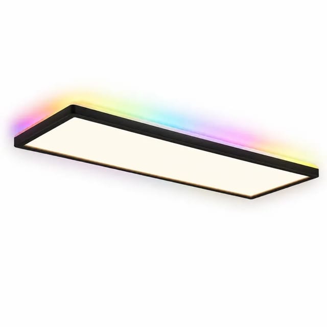 Nettlife Bowers II LED Deckenleuchte aus Kunststoff Schwarz L 58 cm