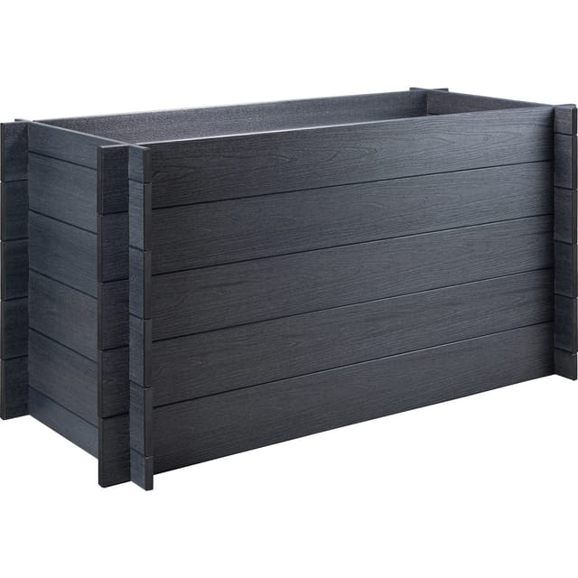 WPC Hochbeet Anthrazit Stecksystem 75 cm x 70 cm x 150 cm