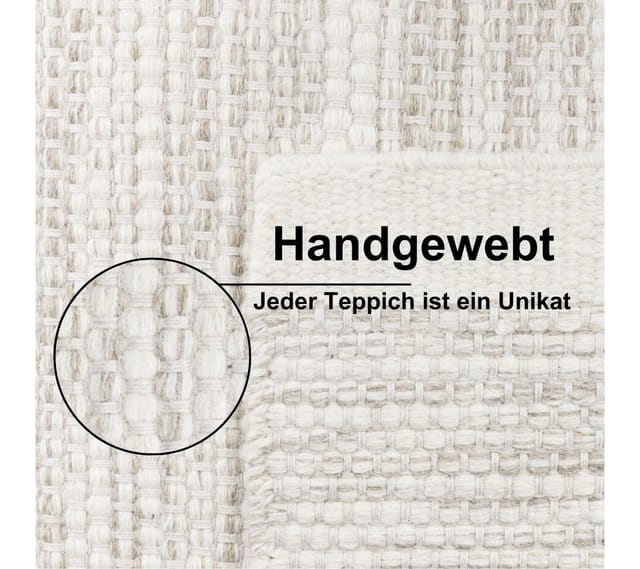 Myflair Möbel & Accessoires Wollteppich WOOLY DREAM, handgewebt, rund, Höhe: 10 mm, reine Wolle, meliert, Wendeteppich, auch in rund & als Läufer
