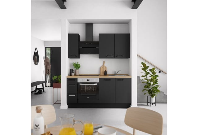 nobilia® Küchenzeile "Touch II", NEU: individuell anpassbar mit gratis Profi-Beratung, vormontiert, Breite 180 cm, Ausrichtung wählbar, wahlw. mit E-Geräten