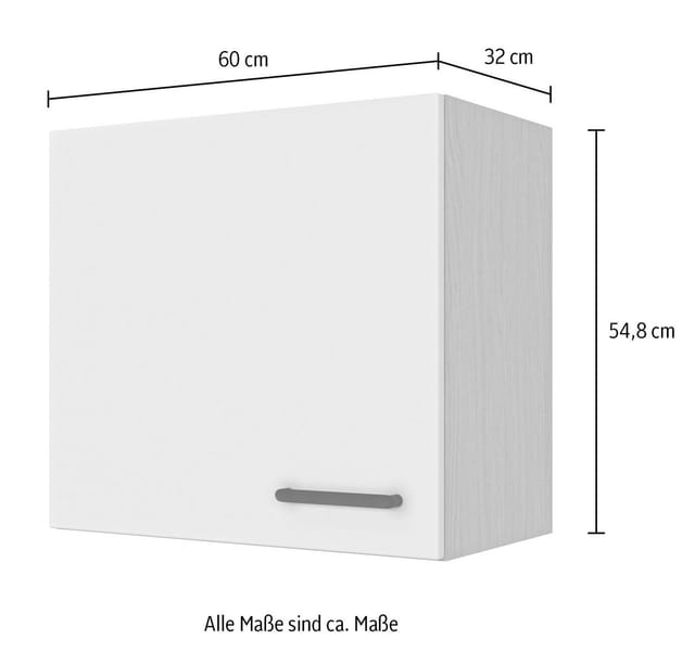Flex-Well Hängeschrank Creso (1-St) wahlweise in 2 Breiten, mit Einlegeboden und Metallgriff