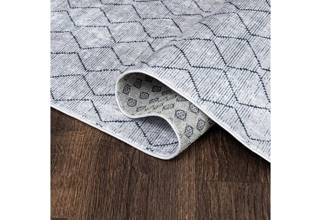 Mazovia Designteppich Modern Geometrisch Anthrazit Grau Wohnzimmer, Schlafzimmer, Esszimmer, Fußbodenheizung