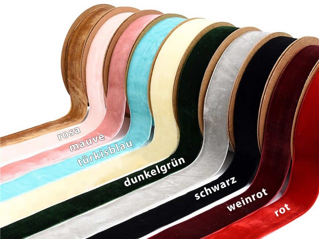 maDDma Samtband 10m Samtband 25mm breit Dekoband Stoffband Geschenkband Farbwahl, türkisblau