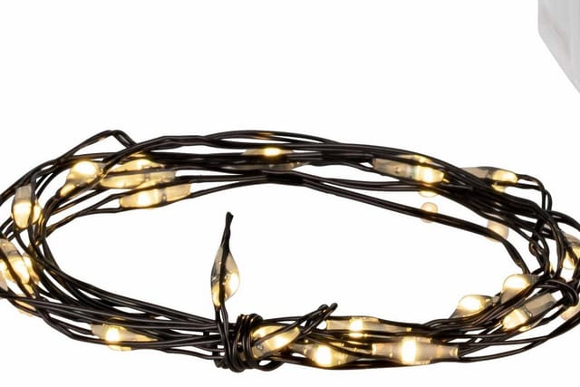 Coen Bakker Deco BV LED-Lichterkette LED Wire, Draht schwarz 1,95m 40 LED warmweiß Timer