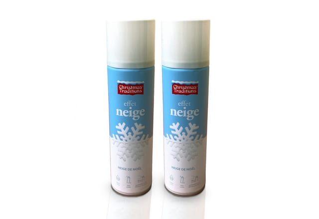 Radami Fensterdekoration 2 x 150ml Schneespray Kunstschnee Sprühschnee Dekoschnee Schnee
