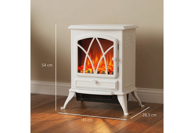 HOMCOM Elektrokamin Kamin mit LED-Flammeneffekt, Elektrokamin Elektrischer Kamin Kaminofen 1000W,2000W