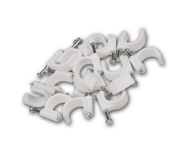 McPower Kabelschelle Kabelschellen, für Ø 12mm Kabel, 100er-Pack, weiß