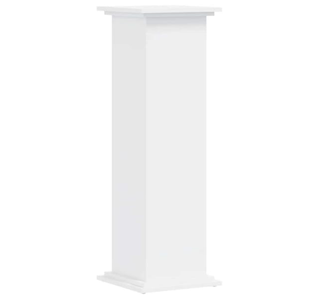 furnicato Blumenständer Pflanzenständer Massivholz 33x33x100 cm Weiß