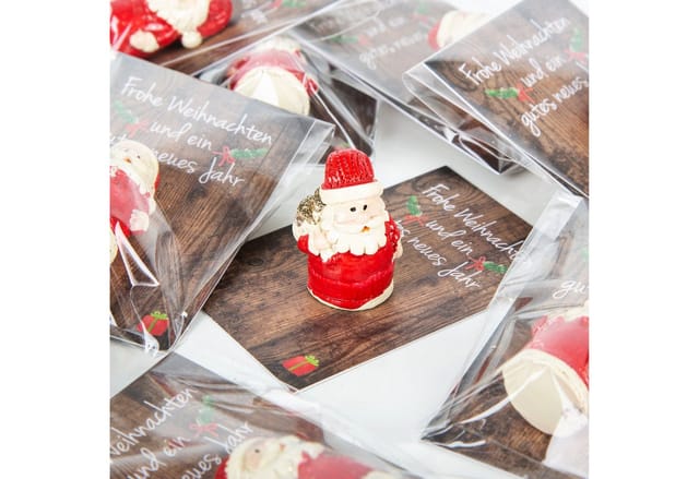 Logbuch-Verlag Klappkarte 10 kleine Weihnachtsgeschenke - Mini Nikolaus mit Weihnachtskarte