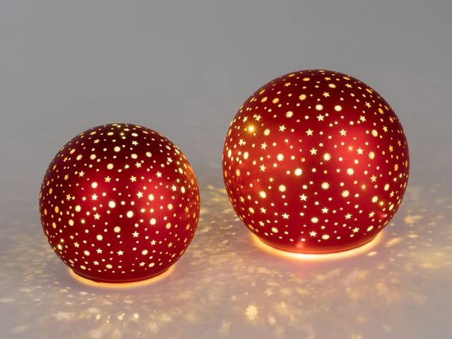 formano Tischleuchte Sterne Weihnachtsdeko, LED, Mit Timerfunktion, Rot, Sterne, H: 11cm