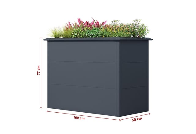 ESTEXO Hochbeet Design Gemüsebeet Pflanzbeet 100x50x77 cm mit Schneckenkante Anthra