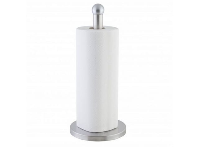 axentia Küchenrollenhalter, (1-St), aus Edelstahl, ø15 x 35 cm, mit stabilem Standfuß