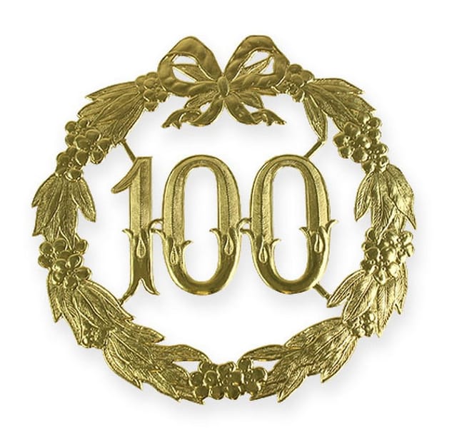 Viana Jubiläumskarte Jubiläumszahl 100 für besondere Anlässe und Feiern