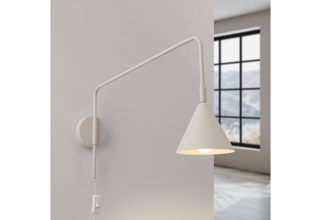 SOLLUX lighting Wandleuchte Wandleuchte Nox Beige, Nicht enthalten
