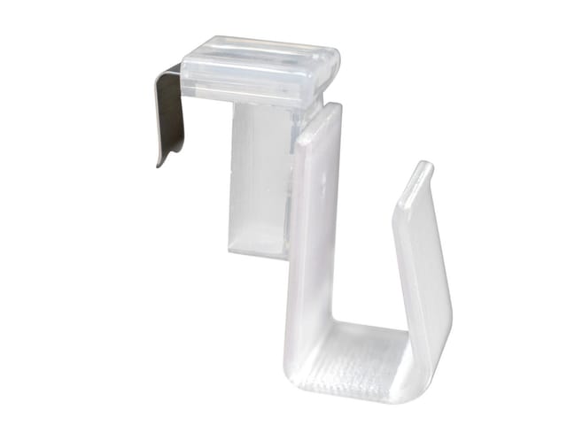 dekohaken24.de Fensterhaken mit Batteriehalter, Batteriefachhalter, für alle gängigen Batteriekästen mit AA Batterien, (2 Stück), Fenster - Klemmbereich 10-27 mm