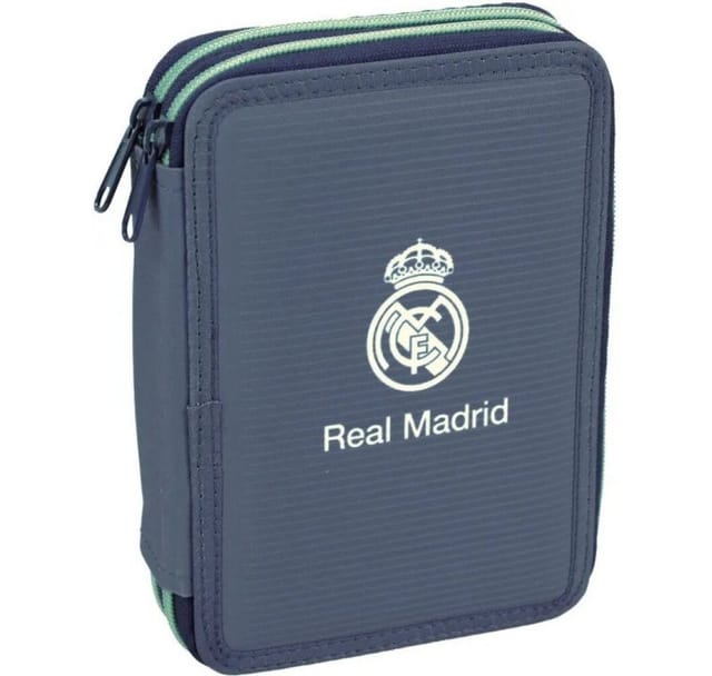 Giovas Federmäppchen Real Madrid Blue gefülltes Federmäppchen, 2-stöckig