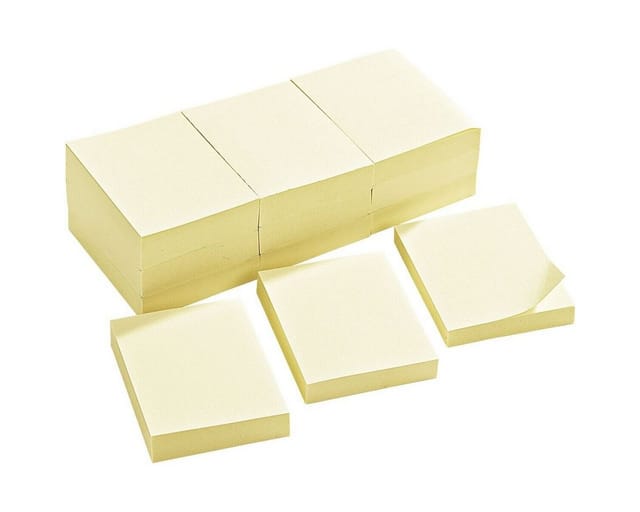 Otto Office Haftnotizblock, 5x4 cm, mit Haftung an der langen Seite