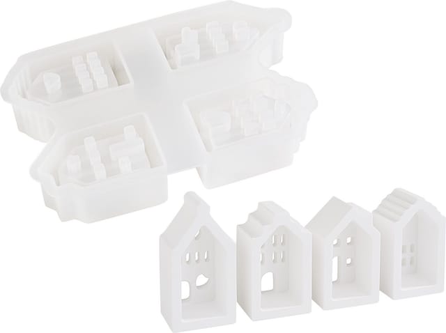 VBS Modellierwerkzeug Silikon Gießform Mini-Lichthäuser, Motivgröße 9.5-17.7 cm