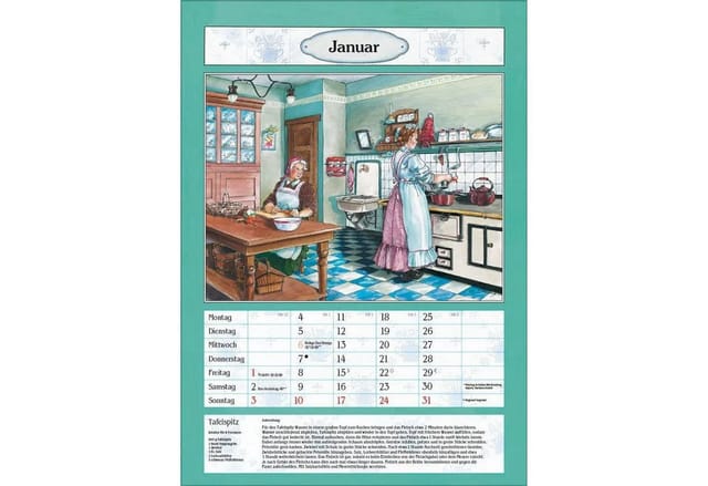 Korsch Verlag Wandkalender Aus Großmutters Küche 2027