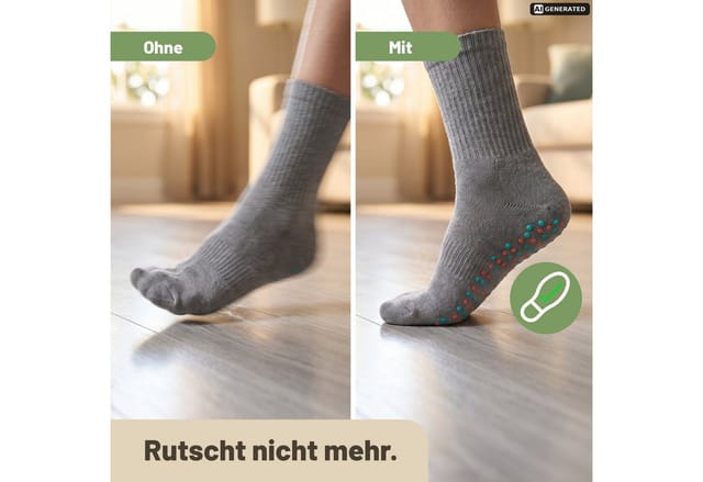 Viva Decor Bastelfarbe ABS Socken-Stopp Antirutsch-Farbe Set für Socken, Teppiche & Textilien, wasserbasiert, latexfrei, geruchsneutral, waschbar bei 30 °C