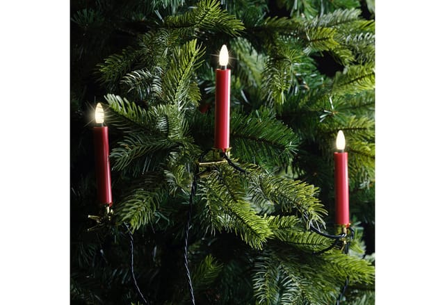 MARELIDA LED-Christbaumkerzen Weihnachtskerzen Lichterkette Weihnachtsbaum 20 Baumkerzen 9,5m Außen, 20-flammig