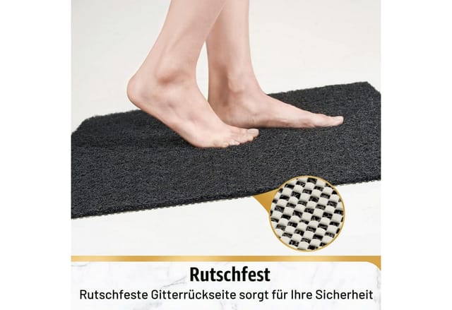 LuxusKollektion Duscheinlage Duschmatte rutschfest 60x40cm schwarz, B: 60 cm, L: 40 cm
