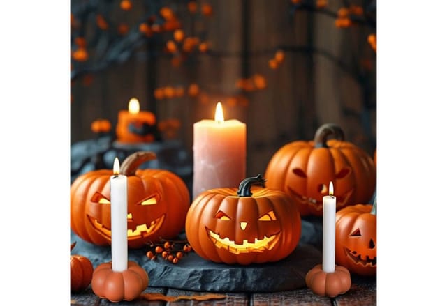 Bomiclss Silikonform 2 Stück Silikonform Kürbis, Silikonformen Gießformen Herbst, (2-tlg), Gießformen Silikon Kürbis für Halloween-kerzenform