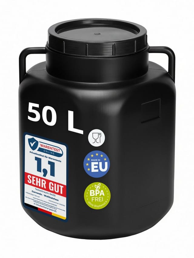 Garronda Regentonne BPA-freies quadratisches Fass und Behälter mit Deckel GD-0088, 50 l, (1-tlg), BPA-Frei