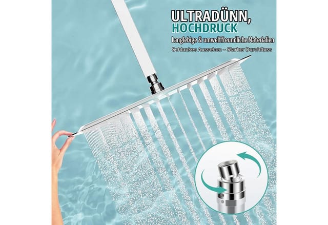 LuxusKollektion Regenduschkopf Regendusche Edelstahl 30x30 cm