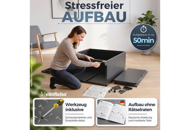 Heimfleiss® Aktenschrank Metallschrank abschließbar, verstellbare Böden