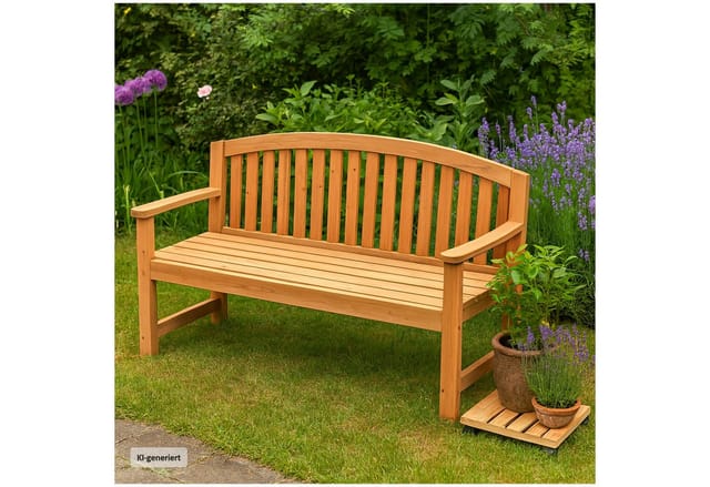 HTI-Living Gartenbank Stilvolle 2-Sitzer-Gartenbank aus Holz (Stück, 1-St., 1 Gartenbank), Sitzbank Gartenmöbel