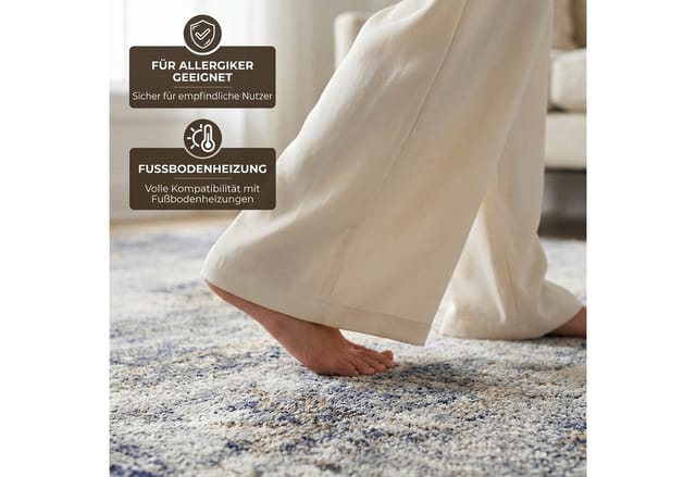 HOMCOM Teppich Teppich maschinenwaschbarer Wohnzimmerteppich rutschfester, Rechteckig, Höhe: 1 mm, für Wohnzimmer, Schlafzimmer, 200 x 140 cm, Grau