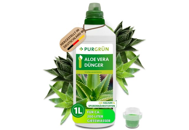 Purgrün Universaldünger Aloe Vera Dünger, NPK 3+5+7, stärkt Wachstum, 1 Liter, Flüssigdünger, 1-St., 1 Liter