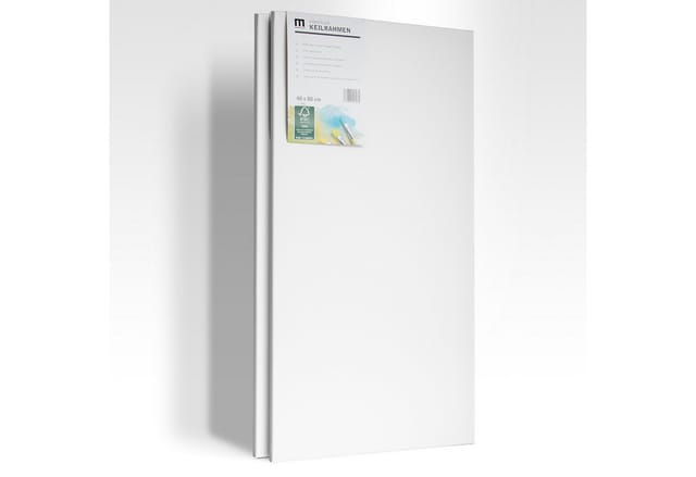M MERCEO Leinwand Künstlerleinwand 40x80cm 2er Set - Weiße Leinwand zum Bemalen, 2er-Set Leinwand 40x80cm (zum Bemalen, Baumwolle, Keilrahmen, 280g/m)