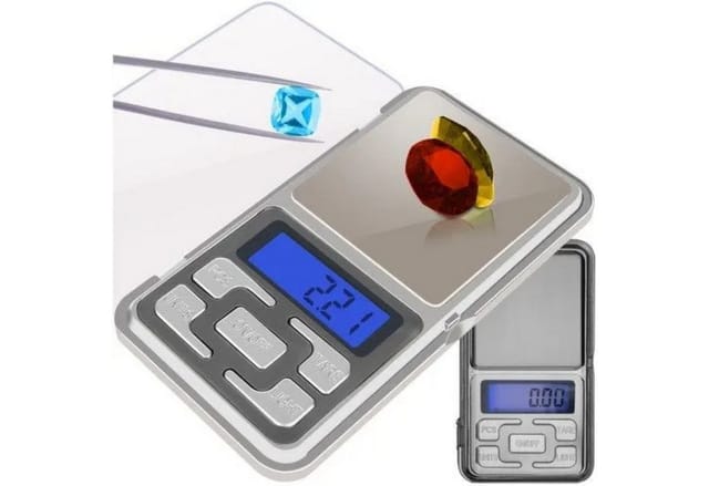 Ruhhy Feinwaage Feinwaage 500g 0,1g digitale Präzisionswaage Schmuck LCD Display, (Präzisionswaage 500g digitale Taschenwaage mit LCD Display Set, Digitale Feinwaage 500g mit Batterien und Schutzabdeckung im Set), 0,1g Präzision 500g Kapazität LCD Display Tara Funktion kompakt mobil