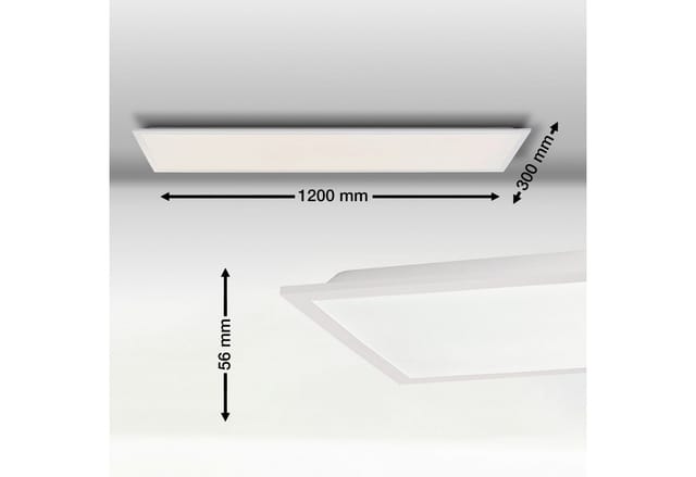 Lightbox LED Panel, CCT - über Fernbedienung, LED fest integriert, warmweiß - kaltweiß, LED Deckenaufbau-Paneel, 120x30 cm, 4200 lm, dimmbar, 3000-6500K, weiß
