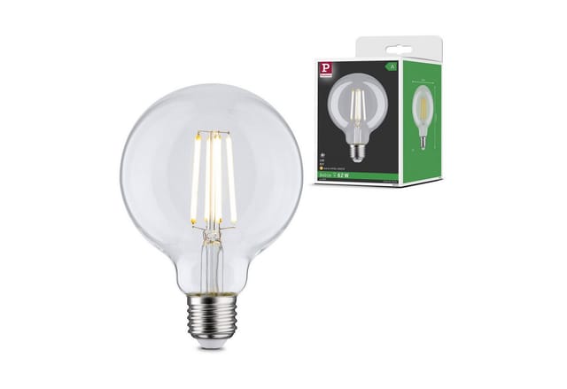 Paulmann LED-Filament Efficient-Line Filament 230V LED Globe G95 E27 840lm 4W 3000K Klar, E27, 1 St.