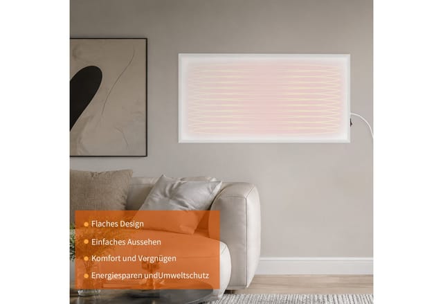 Ledklang Infrarotheizung Wand,170/290W,energiesparend,Überhitzungsschutz,Infrarot-Wandheizung, 60.3x30.3x1.4cm/60.3x50.3x1.4cm für Büro, Wohnzimmer & Schlafzimmer