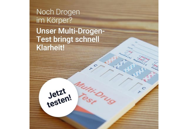 ASPILOS Drogen-Schnelltest Multi Drogentest Selbsttest für Zuhause in 5 Minuten - Drogen Urintest, 1-tlg., selbst durchführbar, Drogentest, Schnelltest, ohne medizinischen Vorkenntnisse