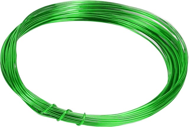 mumbi Basteldraht Basteldraht Aluminium Grün 10m, 1mm stark – Schmuck- & Dekodraht DIY