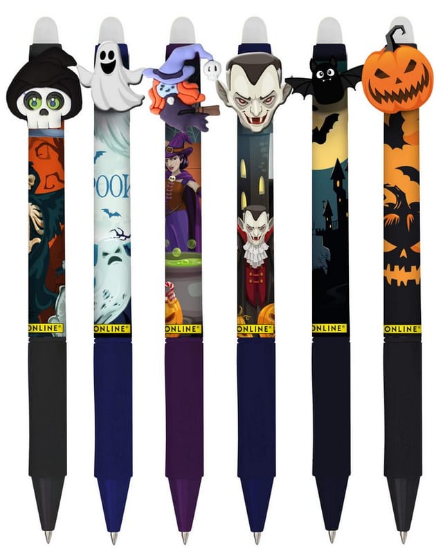 Online Pen Gelroller magiXX Fun Halloween, Radierbare Gelschreiber, 6 Stück