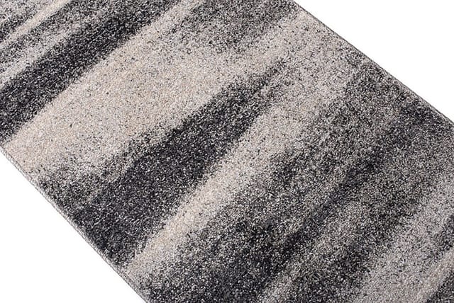 Mazovia Läufer Modern Abstrakt Anthrazit Grau Flur, Schlafzimmer, Diele, Fußbodenheizung
