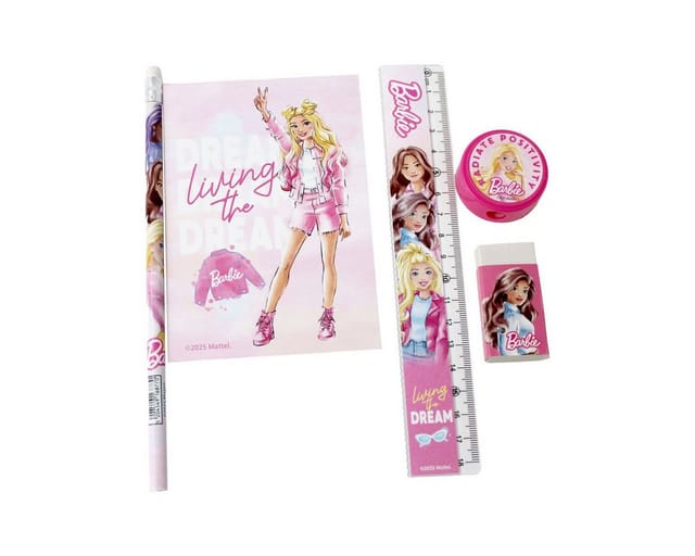 Barbie Kreativset Barbie Schreibset 5-teilig Paints Schule Mädchen Mattel