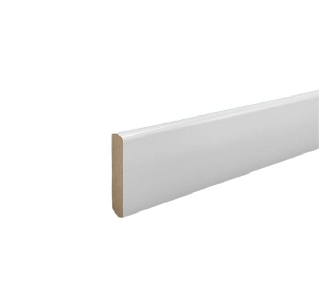 Südbrock Sockelleiste Sockelleiste weiß 10 x 58 MDF foliert RAL 9016 Fußleiste, L: 250 cm, H: 5.8 cm, 1-St.