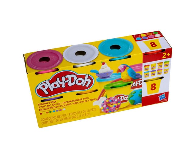Play-Doh Knete Play-Doh Knetwerkzeug Presse Fun Factory mit 8er Pack Knete Regenbogen