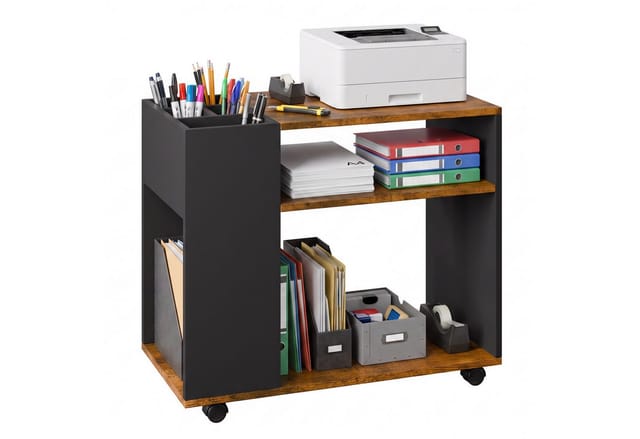 Mondeer Aktenschrank Mobiler Rollcontainer mit Verstellbaren Trennwänden 70 x 36 x 60 cm