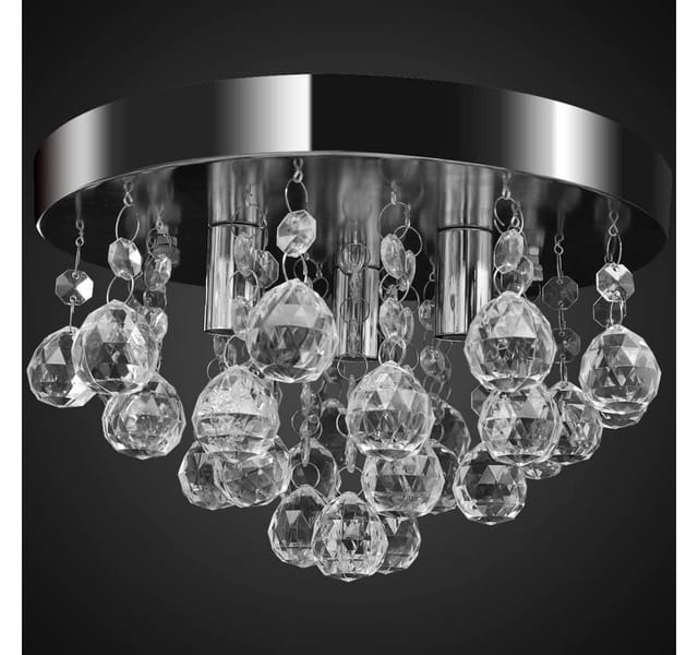 furnicato Deckenleuchte Kronleuchter Kristall Design Lüster Chrom