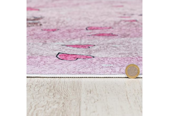 TEPPIA Kinderteppich Teppia 2161 Kinderteppich Rosa Ballerina Herz