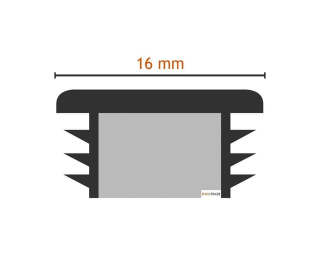Enkotrade Endkappe Lamellenstopfen rund, (21-St), Grau, Rund, 16 mm, UV-beständig. Made in Germany