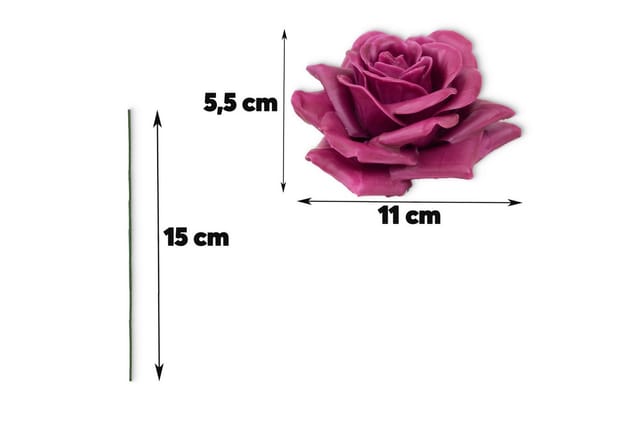 matches21 HOME & HOBBY Bastelnaturmaterial Große Wachs-Blüten Textil-Rosen 4er Set Kunst-Rosen pink, (4-tlg), Wasserfeste Wachs-Rosen als haltbare Deko-Rosen für Blumengestecke